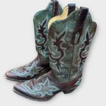 Corral Turquoise Inlay Leather Cowboy Boots Photo 0