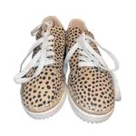 Ccocci  Lucia Espadrille Lace Up Shoes Animal Print Tan Black Size 6 Sneaker Photo 1