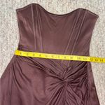 ZARA Brown Satin Corset w/Mock Wrap Attached Skirt Sold Out Size Medium Photo 10