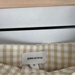 Song Of Style Janie Pant in Beige Check High Rise Tapered Crop Size XS White Photo 5