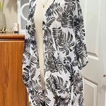 West Loop  Beach Cover Up Sheer Palm Leaves Floral One size Fits Most Photo 2