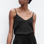 The Reset R Label Black Japanese Satin Charmeuse Cami Top Size XS Photo 0