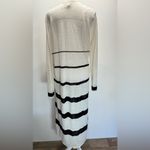 Chico's Chico’s long Cream and Black Striped Open Front Linen Blend Duster Size 1/Med Photo 2