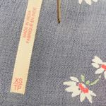 Free People  Hearts and Colors Blue Floral Striped Oversized Top Size XS Photo 8