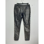 Woman’s Luxury Blues Sun Metal Embelished Stretch Shiny Straight Leg Jeans 9 Blue Size undefined Photo 2