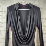 GAUGE81 Utena Dress in Black Size Large Long Sleeve Plunging Neckline Photo 4