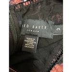 Ted Baker Neeveh Ladder Black Floral Velvet Trim Long Sleeve Blouse Top Size 8 Photo 3