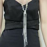 Clear Faceted Glass Crystal Bead Tassel Necklace Photo 4