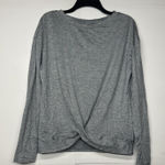 Zella  Extra Small Gray Long Sleeve Twist Front Top | Lightweight Activewear Photo 0
