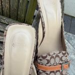 Coach Signature Logo Canvas‎ Gwynne Mules Brown Size 8.5 SEE PHOTOS B Photo 3