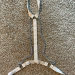 iHeartRaves Custom Handmade White Elastic & Silver Chain Harness Photo 3