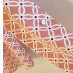 Geometric Daisy Design Salmon Color Long Sleeve Blouse Size Large by Notions Orange Photo 3