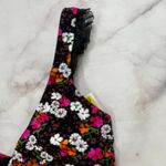 Skinny Dippers Dora Daisey Mae Bikini Top Black Floral Lace Ruffle Size L New Size L Photo 2