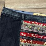 Holding Horses Anthropologie  Patterned  Patch Dark Wash Denim Pencil Skirt Photo 2