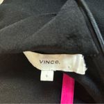 Vince 100% Silk Black Shirred Mock Neck Long Sleeve Blouse S Photo 9