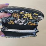 Black and Yellow Floral Clutch with Wrist Strap Photo 3