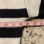 Pistola  Women's Arlo Striped Collared Sweater Cream White Black Cropped Knit XS Photo 7