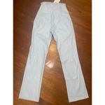 Paris Georgia Faux Leather Bootleg Pants in Mineral Blue Medium New Trousers Photo 6