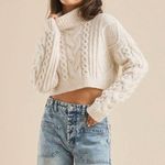 Altar'd State Callen Cropped Turtleneck Sweater S Heather Oatmeal Sold Out Favs Photo 5