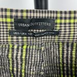 Urban Outfitters Black Green Checked Plaid Cropped Flare Pants Photo 7