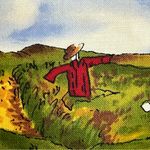 Country farm novelty handbag barn cows farmer sheep bunny rabbit scarecrow purse Photo 4