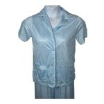 Vintage Sears Baby Blue Nylon Pajama Set Size Small 1980s Cottagecore Photo 2