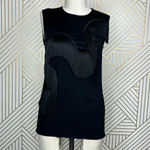 Stella McCartney  Fringe Trimmed Sleeveless Top Black Size‎ 36 / US 0-2 Photo 2