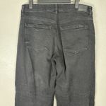 American Eagle Womens Size 8 Low Rise Baggy Wide Leg Jeans Black Wash Stretch Photo 3