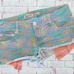Celebrity Pink Denim Shorts Multicolor Hippie Pastel Womens 3 Photo 5