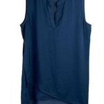 Chico's Chico’s Size 0 US S 4 Sleeveless Top Layered Hem Split V-Neck Crepe Shell Layer Photo 0