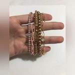 Calvin Klein  Feminine Pink and Gold Tone 5 Bracelets Set Gifts Photo 2