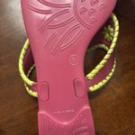 Jack Rogers Georgica Jelly Sandals Pink Lime Green Womens Size 8 Whipstitch Photo 8