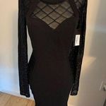 Black sexy dress formfitting, long sleeve black dress medium Photo 0
