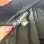 Shinestar  Black Velvet Lace Up Mini Dress Size Large Photo 8