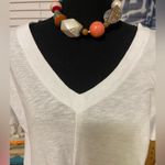 Z Supply 🆕NWT   Asher V Neck Tee White Size Large 100% Cotton Relaxed Fit Photo 5