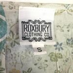 Vtg 90s Roxbury Clothing Co Floral Print Top Bell Sleeves Sz S Boho Fairy Hippie Green Photo 3