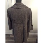 CAbi  Shakespear Jacket Tweed Wool Blend Trench Black Gray Size 8 Women's Photo 1