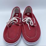 Sperry woman’s  top sider Red canvas white laces 5 Photo 1