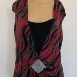 CELINE Chic Black and Red Women's Blouse Photo 4