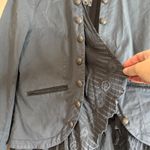 Sundance  Embroidered Ruffle Trim Jacket Faux Button Front S Collar Women's Small Photo 3