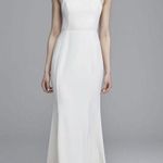 Nouvelle Amsale Bonnie Lace Crepe Illusion Column Wedding Dress Size 8 Photo 0