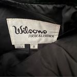 wilson's leather Vintage Wilson’s Black Leather Yoke Front High Waist  Seamed Pants size 8 lined Photo 4