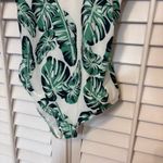 Crane White and Green‎ Palm Print One Piece Swimsuit Size XXL Photo 3
