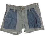 Anthropologie Pilcro and the Letterpress Railroad Striped Denim Shorts Size S Blue Photo 3
