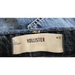 Hollister Denim Mini Skirt Womens Size 14 Blue Raw Hem Five Pocket Casual Chic Photo 4