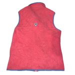 Columbia  Women's PFG Harborside Fleece Vest in coral/pink with blue trim Size L Photo 1