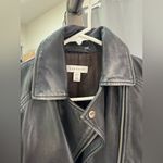 Topshop Dark Leather Jacket Photo 3