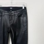 Paige [] Black Fog Luxe Coated Denim Mid Rise Verdugo Ultra Skinny Jeans Size 28 Photo 5