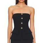 Amanda Uprichard Black Kourt Strapless Tank Photo 2
