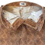 Paige EUC Aideen Raw Hem Denim Skirt Bronze Viper Print Size 25 Retail @ $128.00 Photo 4